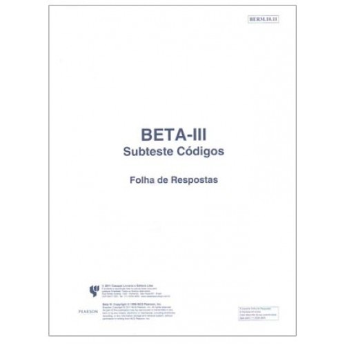 BETA III - Códigos - Folha De Respostas - 25 Folhas