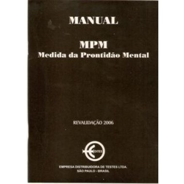 MPM - ATENCAO DIFUSA - MEDIDA DE PRONTIDAO MENTAL - MANUAL