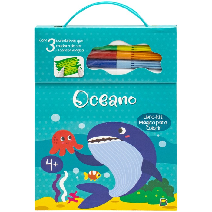 Livro-kit Mágico Para Colorir: Oceano