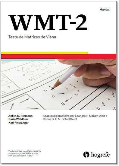 WMT-2 - Bloco De Respostas C/ 25 Folhas - Teste De Matrizes De Viena