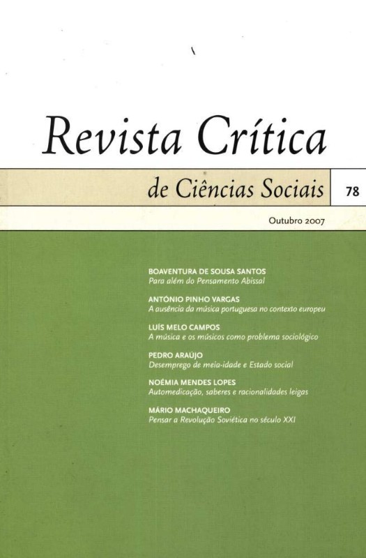 Revista Crítica de Ciências Sociais - Volume 78