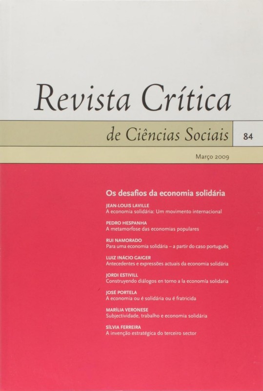 Revista Crítica de Ciências Sociais: Março 2009 - Volume 84