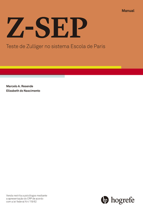 Z-SEP - Bloco de Aplicação c/25 Fls - Teste de Zulliger No Sistema Escola de Paris