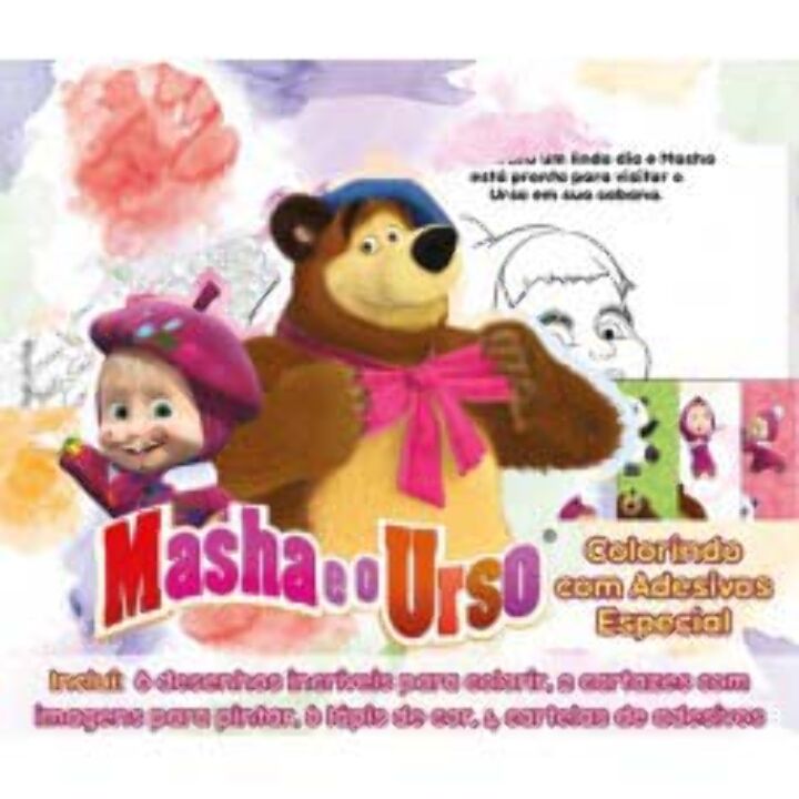 Masha e o Urso - Colorindo Com Adesivos Especial