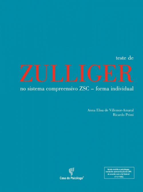 ZULLIGER - Forma Individual - Protocolo -  No Sistema Compreensivo Zsc