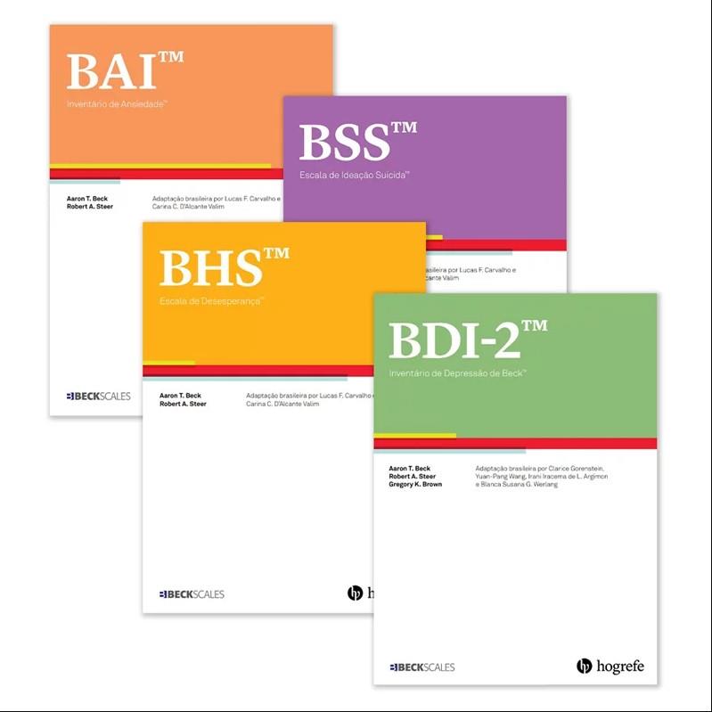 Escalas Beck Atualizadas - Combo Completo - BAI - BHS - BSS e BDI-2