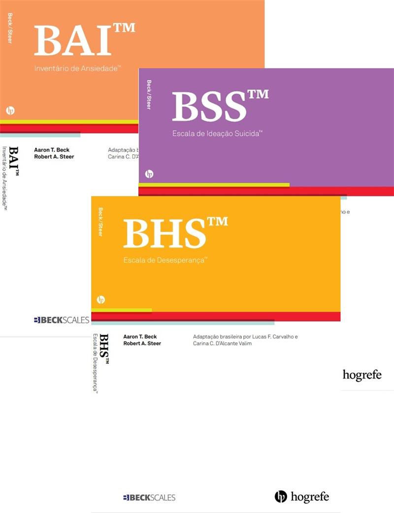 Escalas Beck - Combo com BAI - BHS e BSS - Atualizada