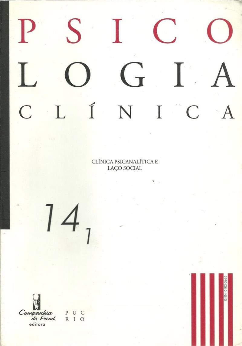 Psicologia Clínica: Clínica Psicanalítica E Laço Social (14.1)