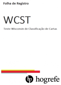 WCST - Pacote com 25 fls de Registro - Teste Wisconsin de Classificação de Cartas